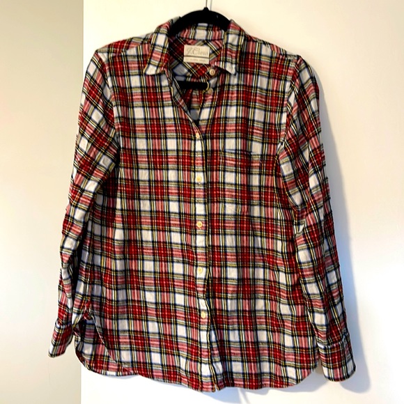 J. Crew Tops - EUC J. Crew flannel shirt - size 4 (small)